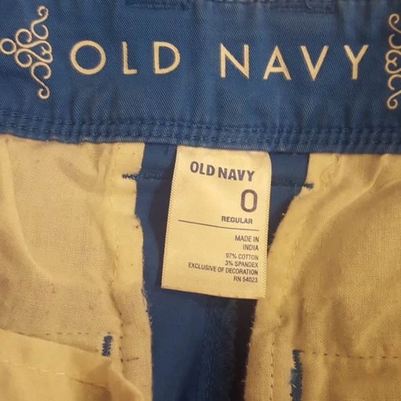 🎁Old Navy Blue Green Anchor Pattern Regular Pants - Picture 4 of 5